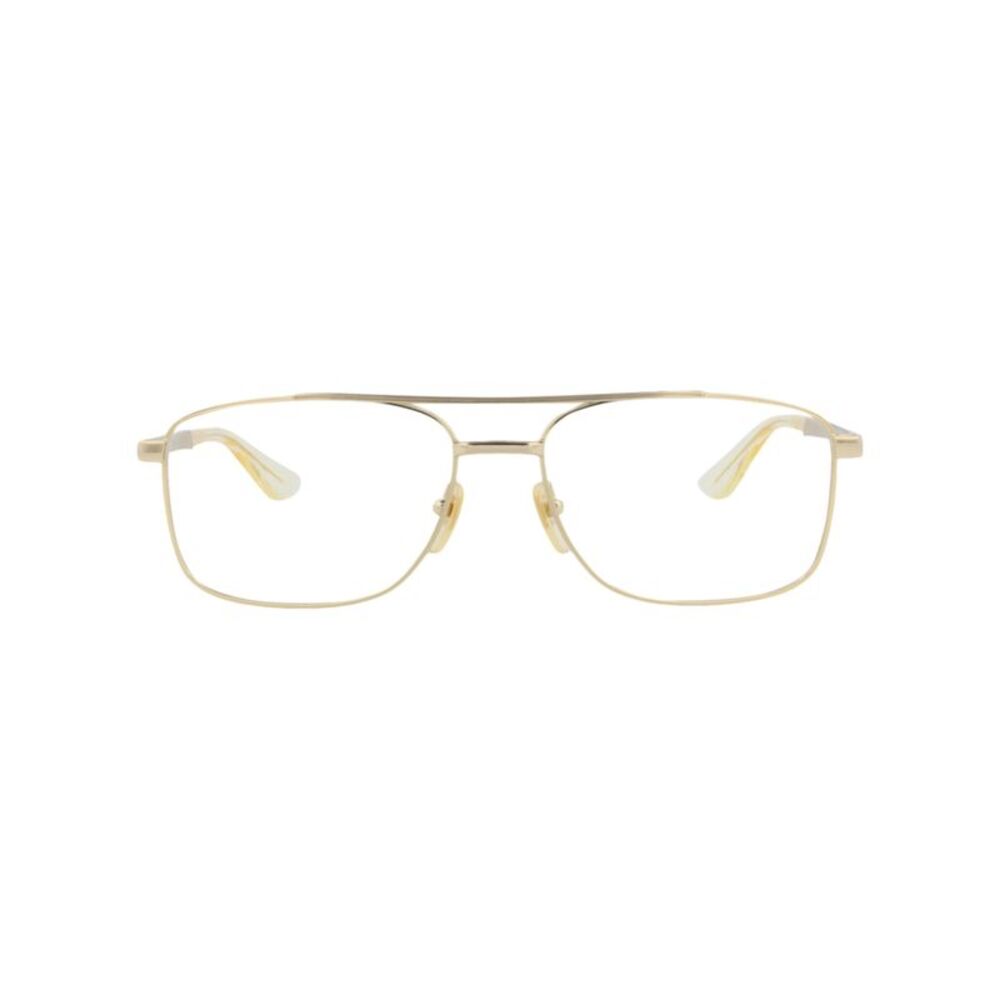 Gucci Aviator-Frame Metal Optical Frames Gold Mens